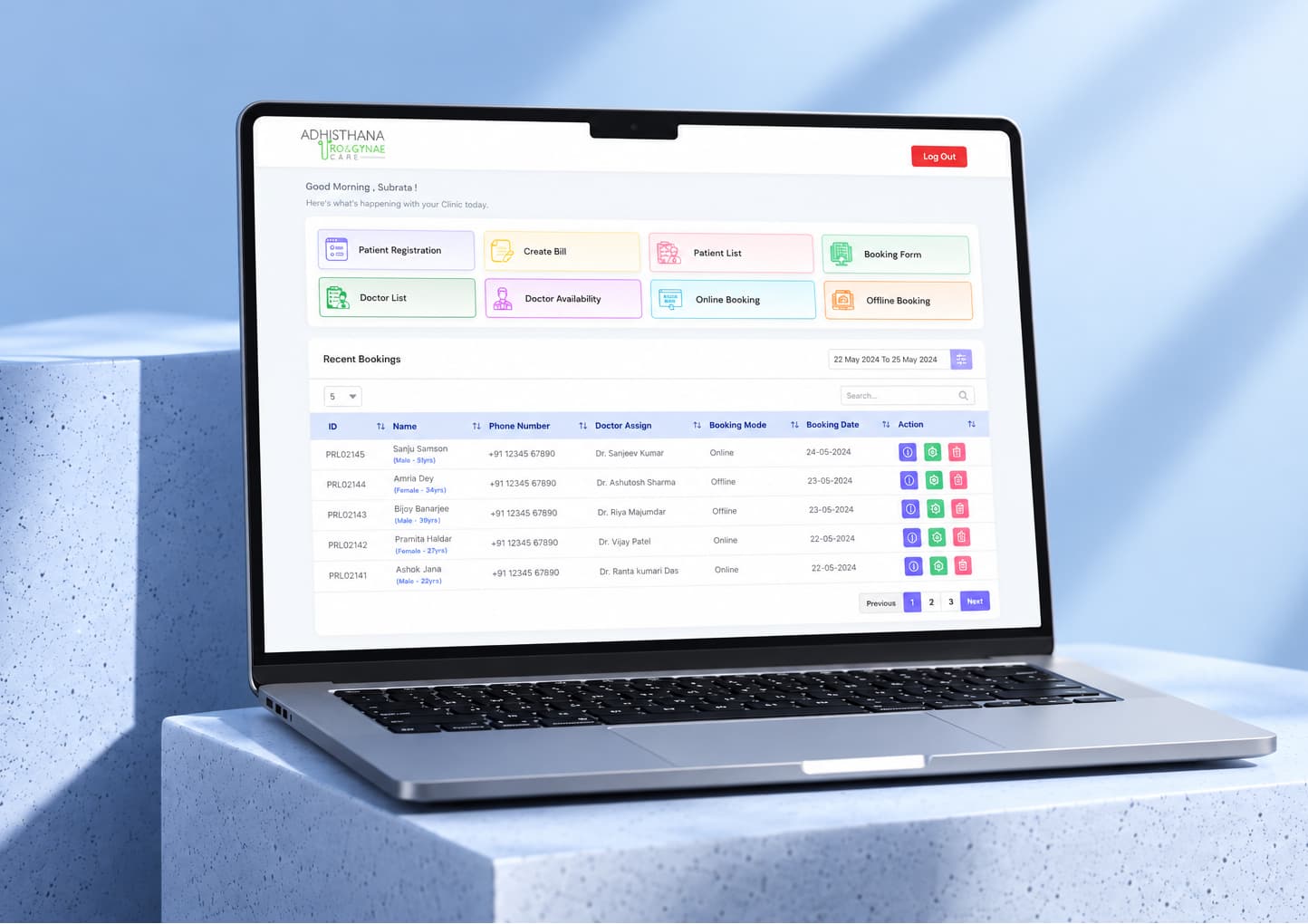 Streamlining patient appointments, billing, and clinical workflows for Adhisthana Hero Image